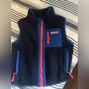 Kids Navy and Red Fleece Vest